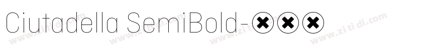 Ciutadella SemiBold字体转换